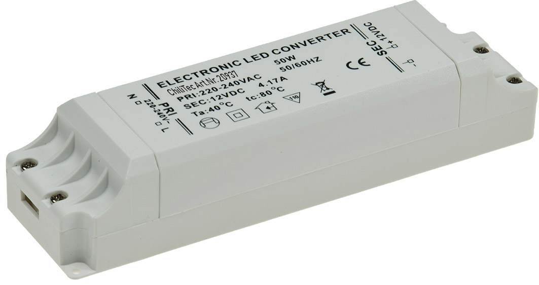 LED-Trafo "CT-50-V2", 1-50W 230V~ auf 12V=