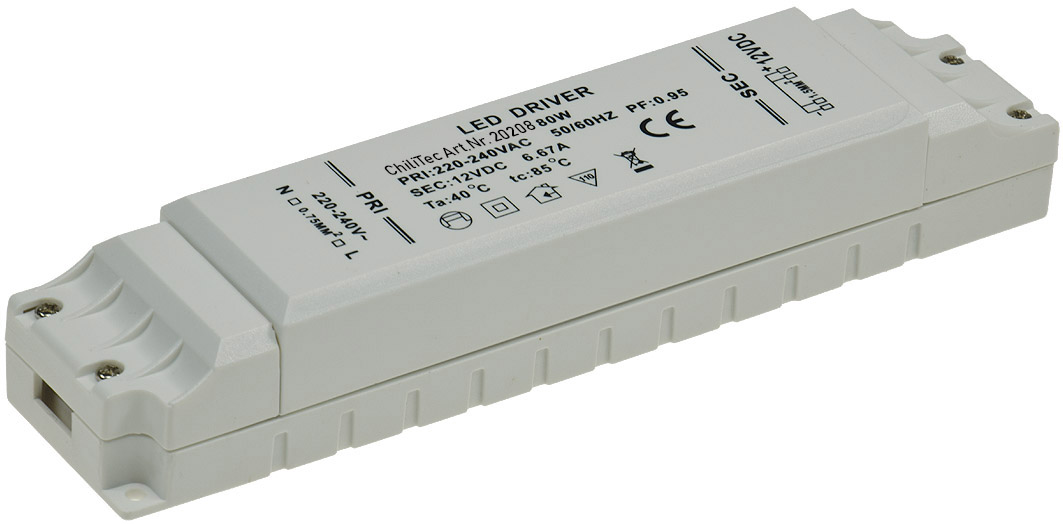 LED-Trafo elektronisch 1-80W 230V~ auf 12V=