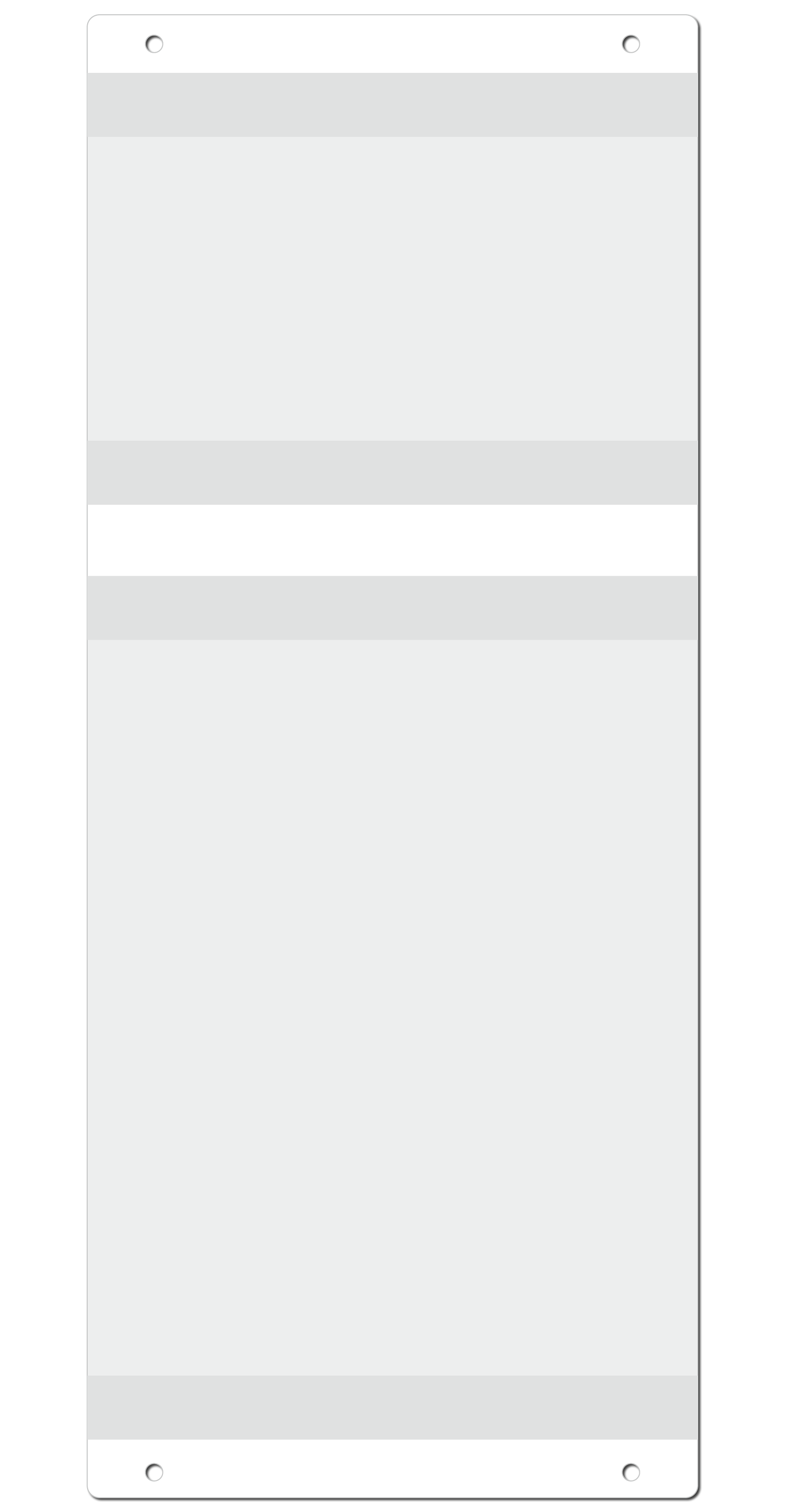 Getränkepreisdisplay "SlimLine" abgerundet, Lochung unten, beidseitig