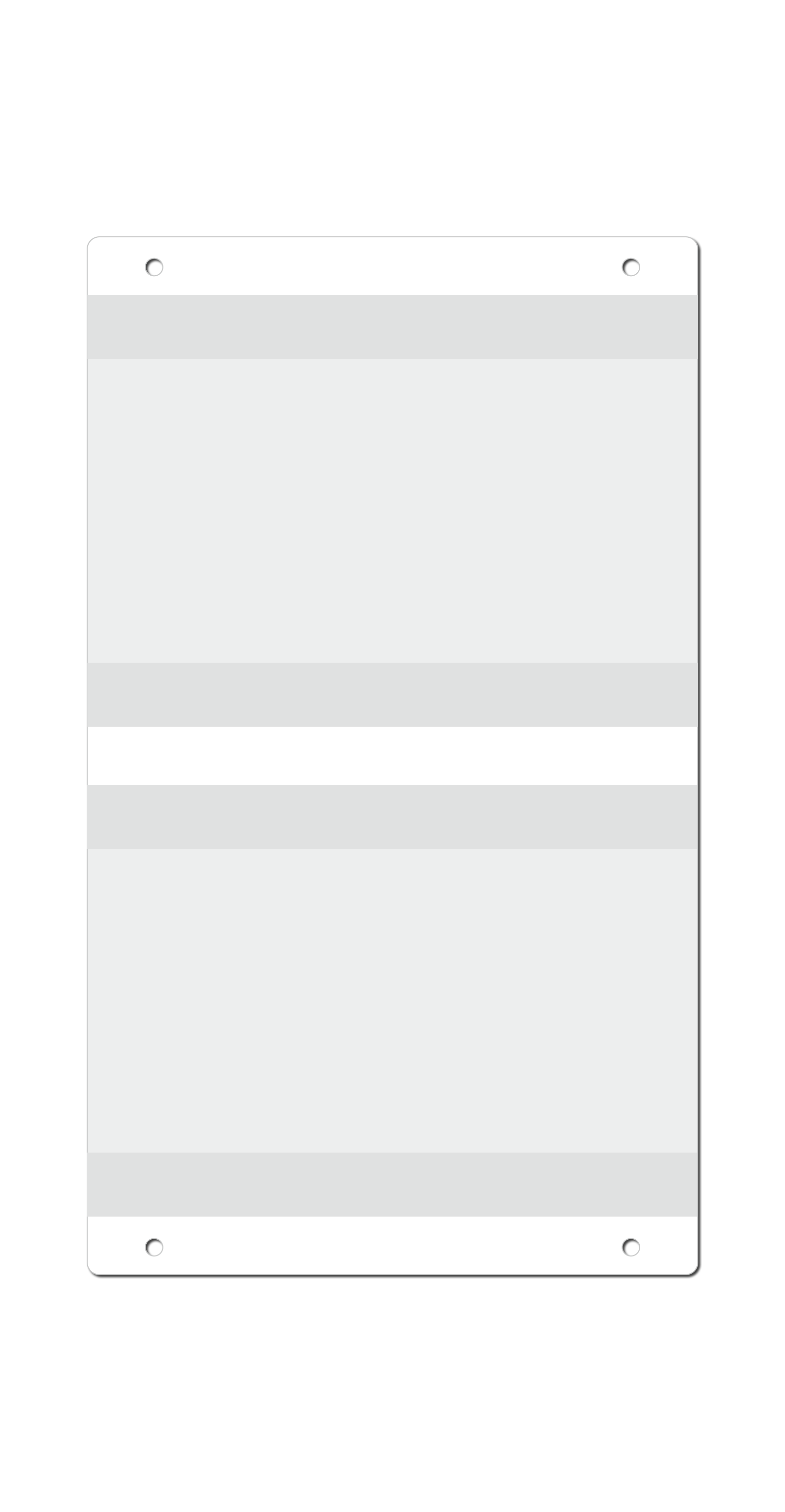 Getränkepreisdisplay "SlimLine" abgerundet, Lochung unten, beidseitig