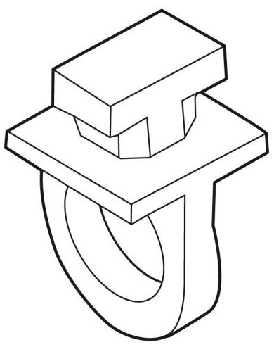 Einhängeöse für Alu-Plakatschiene 20x20mm